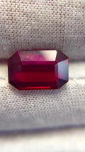 6.12ct Emerald Natural Ruby (Colour Red, Clarity Eye Clean, Cut Faceted)