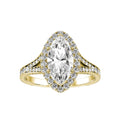 Marquise Lab-grown Diamond Bridal Ring — down