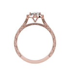 Marquise Natural Diamond Bridal Ring — front