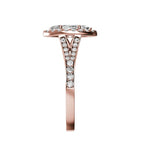 Marquise Natural Diamond Bridal Ring — side