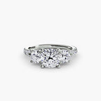 Three-Stone with Pavé Band 3
