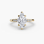 Solitaire with Shoulder Accents