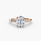 Solitaire with Shoulder Accents